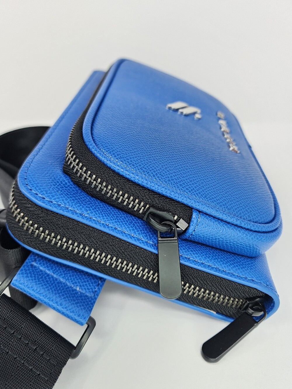 Rifbar Blue Double Zipper Crossbody Belt Bag - Picture 4 of 6